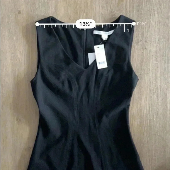 NWT Diane Von Fustenberg Clara Shift Mini Dress - Black - Size 2 - Picture 10 of 14